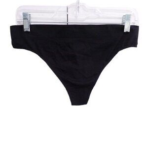 NEW Lauren Ralph Lauren Women's Seamless Stretch Thong Underwear Black Size L